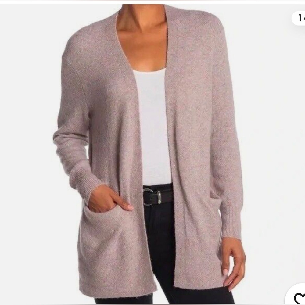 Madewell cozy walker cardigan Heather/Boysenberry women’s S Marino wool & alpaca